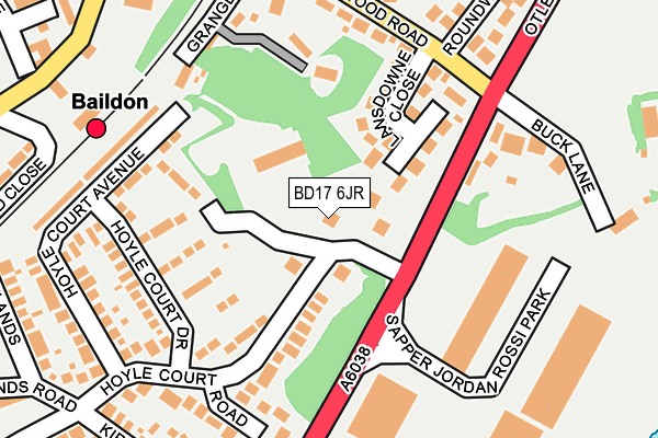 BD17 6JR map - OS OpenMap – Local (Ordnance Survey)