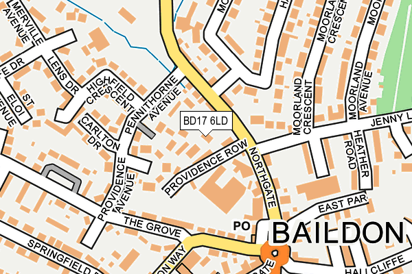 BD17 6LD map - OS OpenMap – Local (Ordnance Survey)