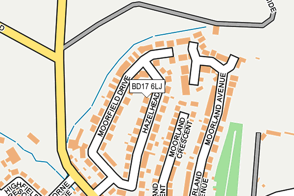 BD17 6LJ map - OS OpenMap – Local (Ordnance Survey)