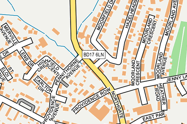 BD17 6LN map - OS OpenMap – Local (Ordnance Survey)