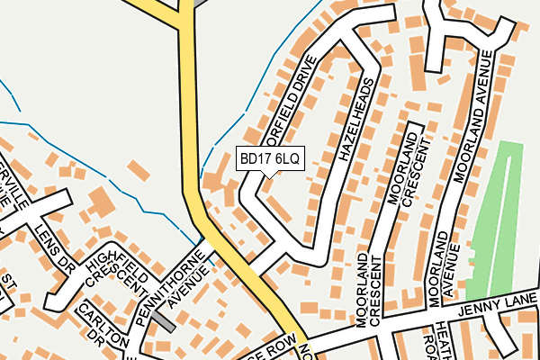 BD17 6LQ map - OS OpenMap – Local (Ordnance Survey)