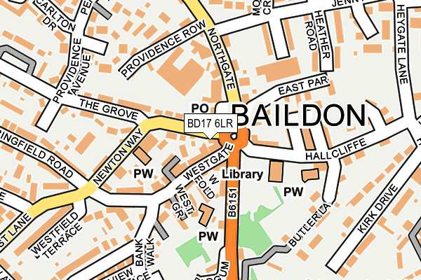 BD17 6LR map - OS OpenMap – Local (Ordnance Survey)