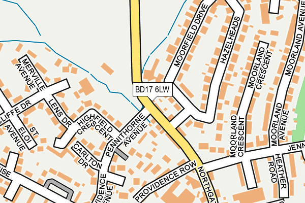 BD17 6LW map - OS OpenMap – Local (Ordnance Survey)