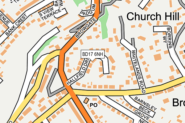 BD17 6NH map - OS OpenMap – Local (Ordnance Survey)
