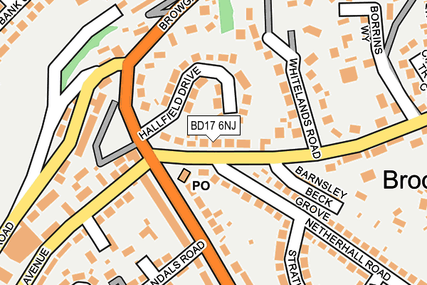 BD17 6NJ map - OS OpenMap – Local (Ordnance Survey)