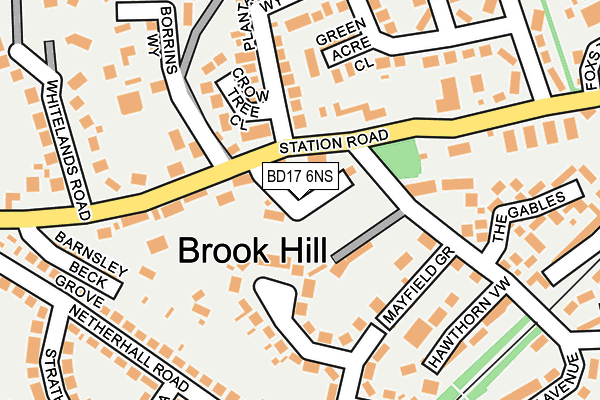 BD17 6NS map - OS OpenMap – Local (Ordnance Survey)
