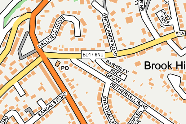BD17 6NU map - OS OpenMap – Local (Ordnance Survey)