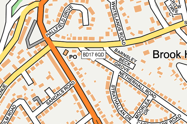 BD17 6QD map - OS OpenMap – Local (Ordnance Survey)