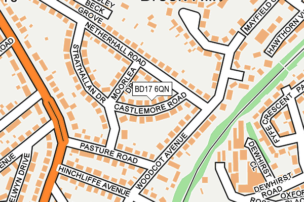 BD17 6QN map - OS OpenMap – Local (Ordnance Survey)