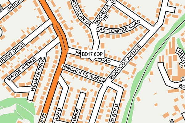 BD17 6QP map - OS OpenMap – Local (Ordnance Survey)