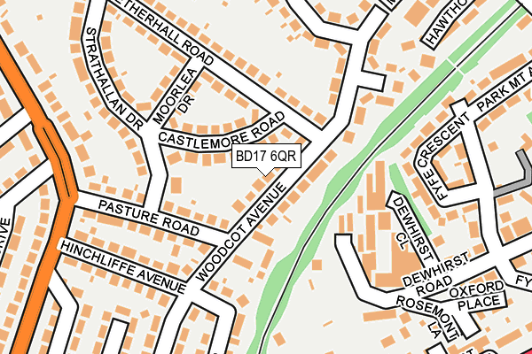 BD17 6QR map - OS OpenMap – Local (Ordnance Survey)