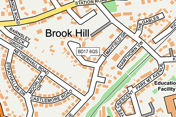 BD17 6QS map - OS OpenMap – Local (Ordnance Survey)
