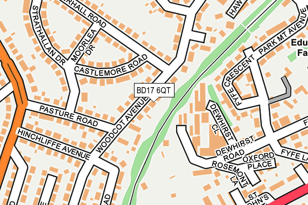 BD17 6QT map - OS OpenMap – Local (Ordnance Survey)