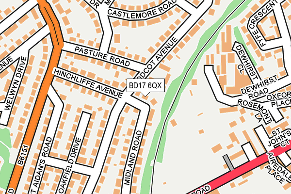 BD17 6QX map - OS OpenMap – Local (Ordnance Survey)