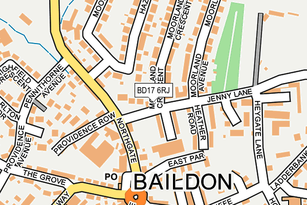 BD17 6RJ map - OS OpenMap – Local (Ordnance Survey)