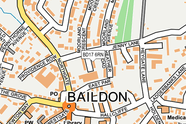 BD17 6RN map - OS OpenMap – Local (Ordnance Survey)