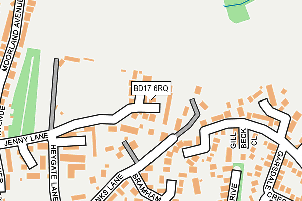 BD17 6RQ map - OS OpenMap – Local (Ordnance Survey)
