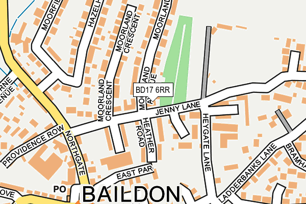 BD17 6RR map - OS OpenMap – Local (Ordnance Survey)