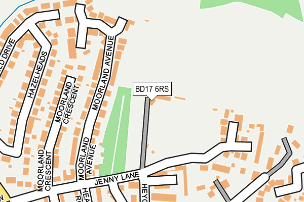 BD17 6RS map - OS OpenMap – Local (Ordnance Survey)
