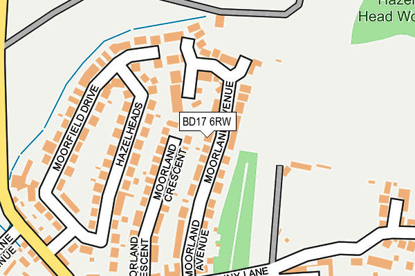 BD17 6RW map - OS OpenMap – Local (Ordnance Survey)