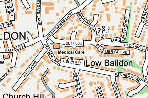 BD17 6SG map - OS OpenMap – Local (Ordnance Survey)