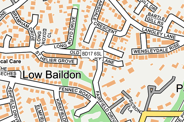 BD17 6SL map - OS OpenMap – Local (Ordnance Survey)