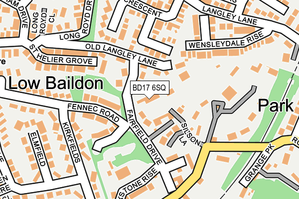 BD17 6SQ map - OS OpenMap – Local (Ordnance Survey)