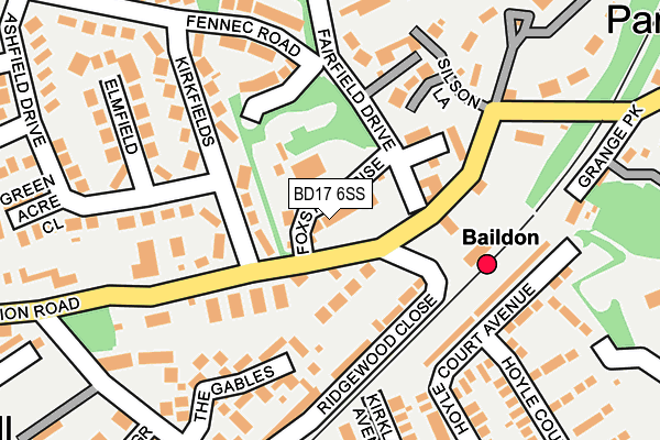 BD17 6SS map - OS OpenMap – Local (Ordnance Survey)