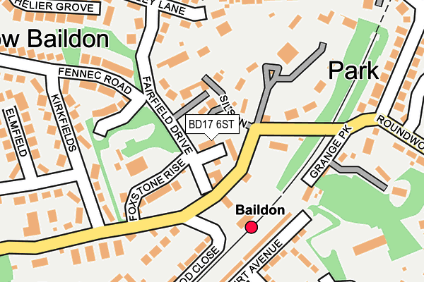 BD17 6ST map - OS OpenMap – Local (Ordnance Survey)