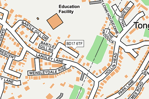 BD17 6TF map - OS OpenMap – Local (Ordnance Survey)