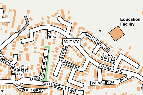 BD17 6TG map - OS OpenMap – Local (Ordnance Survey)