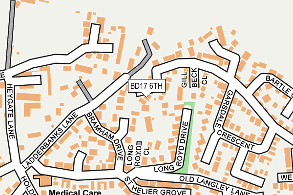 BD17 6TH map - OS OpenMap – Local (Ordnance Survey)