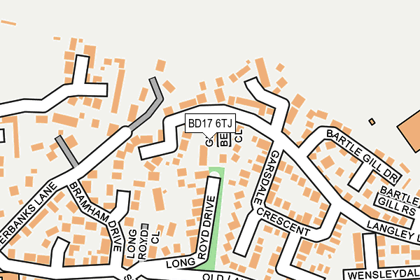 BD17 6TJ map - OS OpenMap – Local (Ordnance Survey)