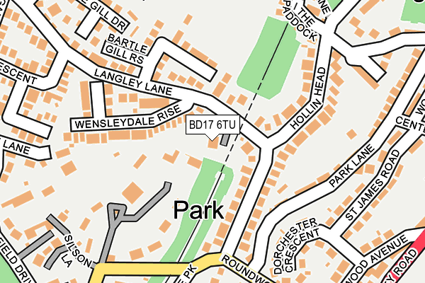 BD17 6TU map - OS OpenMap – Local (Ordnance Survey)