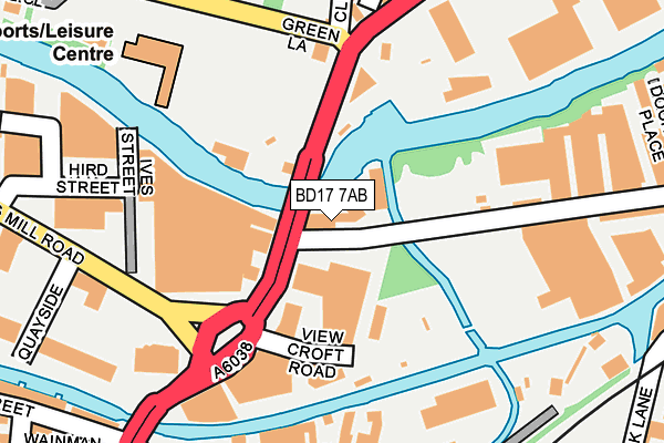 BD17 7AB map - OS OpenMap – Local (Ordnance Survey)