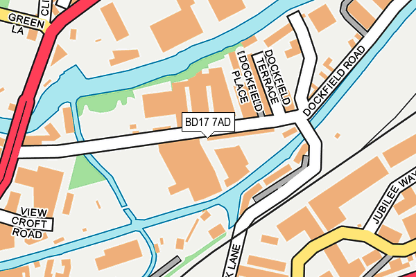 BD17 7AD map - OS OpenMap – Local (Ordnance Survey)