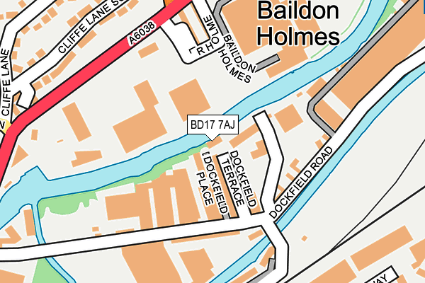 BD17 7AJ map - OS OpenMap – Local (Ordnance Survey)