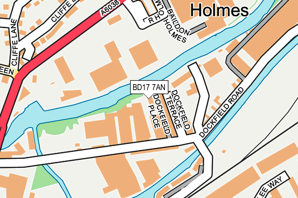 BD17 7AN map - OS OpenMap – Local (Ordnance Survey)