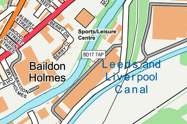 BD17 7AP map - OS OpenMap – Local (Ordnance Survey)