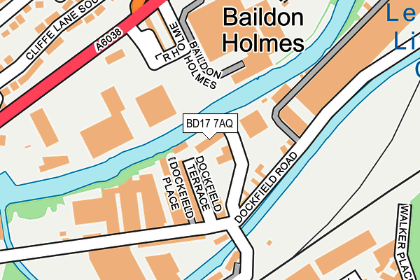 BD17 7AQ map - OS OpenMap – Local (Ordnance Survey)