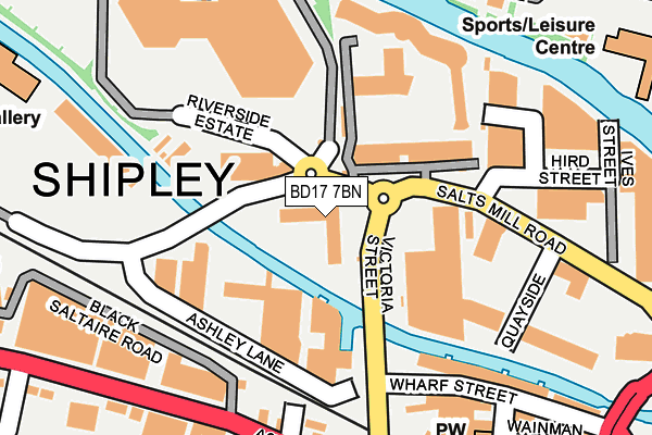 BD17 7BN map - OS OpenMap – Local (Ordnance Survey)