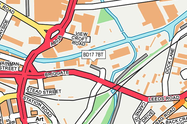 BD17 7BT map - OS OpenMap – Local (Ordnance Survey)