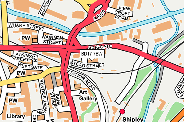 BD17 7BW map - OS OpenMap – Local (Ordnance Survey)