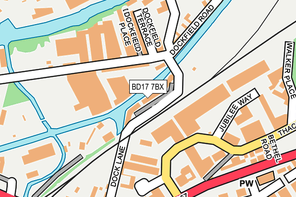 BD17 7BX map - OS OpenMap – Local (Ordnance Survey)