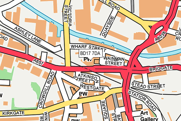 BD17 7DA map - OS OpenMap – Local (Ordnance Survey)