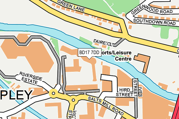 BD17 7DD map - OS OpenMap – Local (Ordnance Survey)