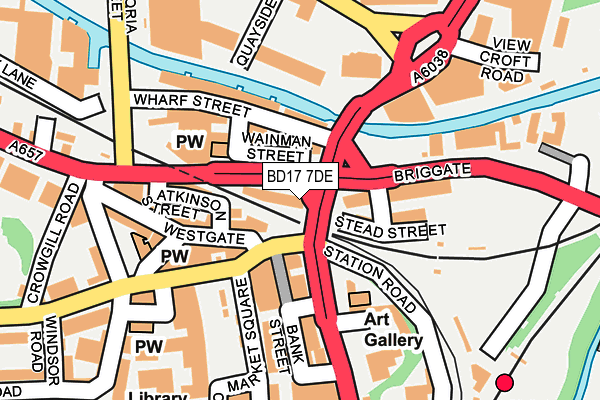 BD17 7DE map - OS OpenMap – Local (Ordnance Survey)
