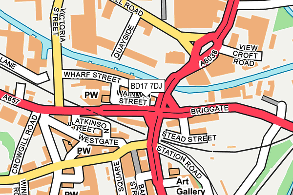 BD17 7DJ map - OS OpenMap – Local (Ordnance Survey)