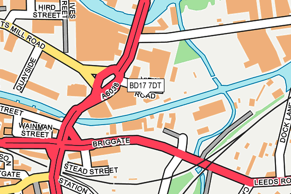 BD17 7DT map - OS OpenMap – Local (Ordnance Survey)