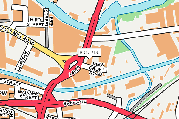 BD17 7DU map - OS OpenMap – Local (Ordnance Survey)